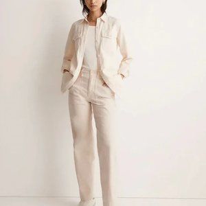 Madewell Perfect Vintage Utility Pant, White, Size 26